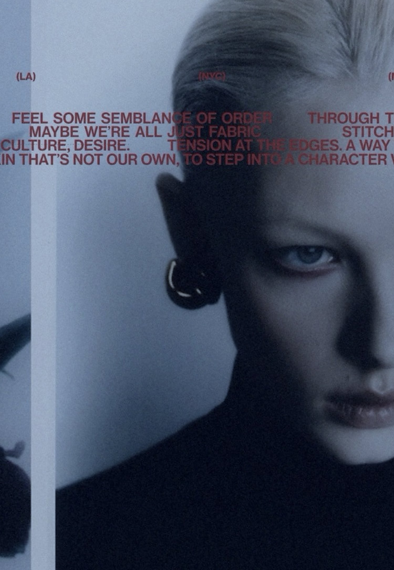 An editorial campaign spread, fashion campaign direction with one point of view